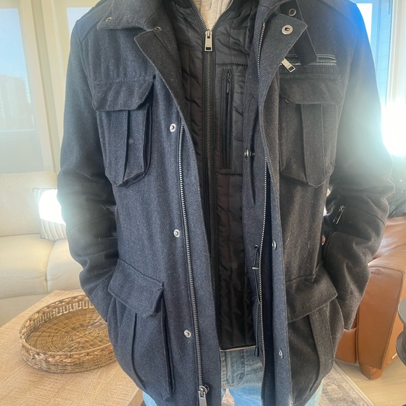 Men's Black Utility Jacket (charcoal) - Picture 8 of 11